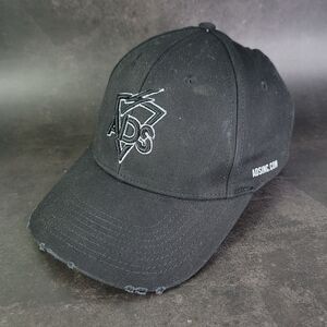 ADS Snapback Hat Black Embroidered Baseball Cap Distressed Streetwear Mens OSFM
